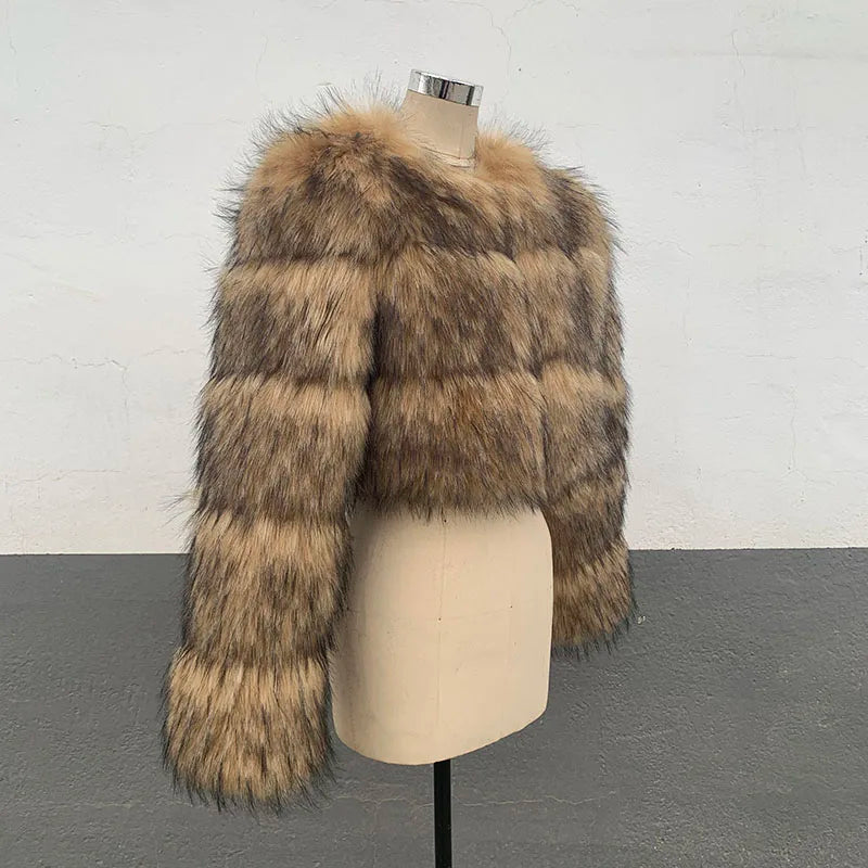 Luxe Crop Fur Jacket