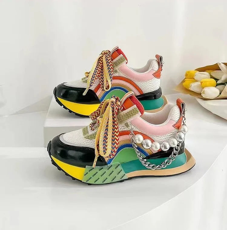 Multi-Color Statement Sneakers