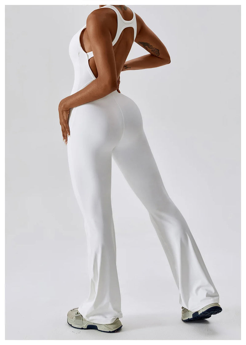 Open-Back Flare Jumpsuit