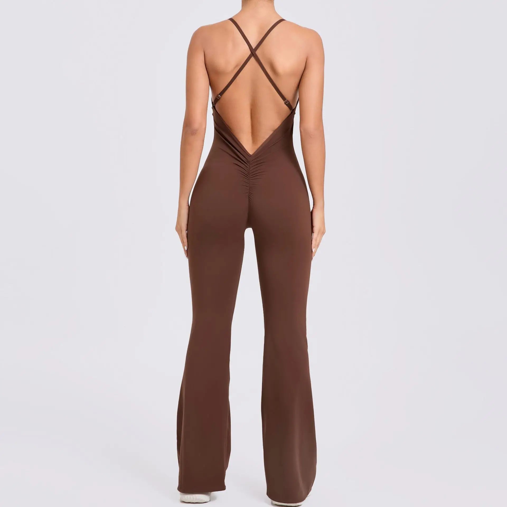 Sleek Noir Flare Jumpsuit