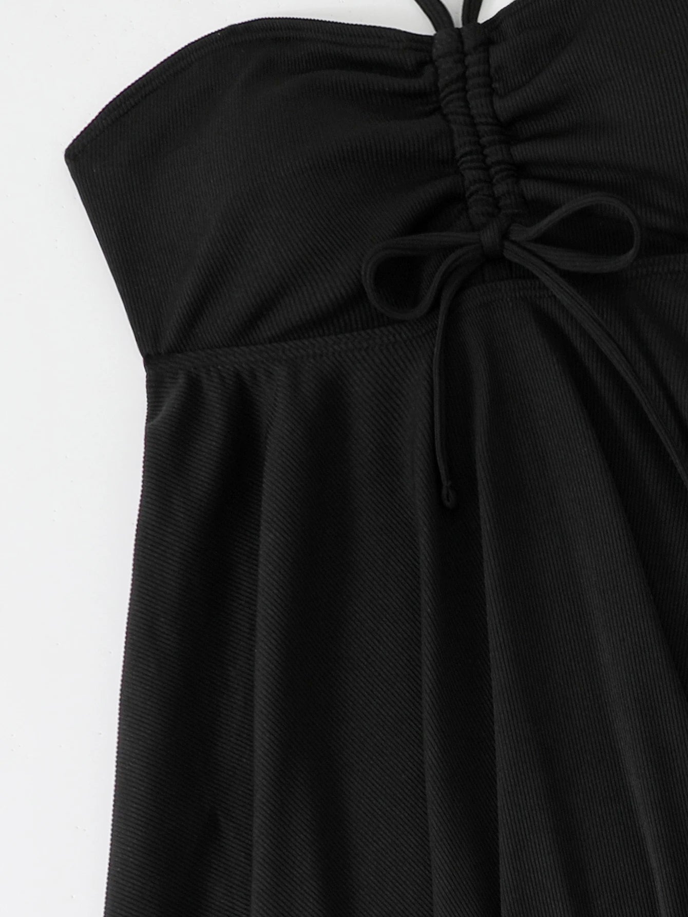 Halter Swimdress with Ruched Detail