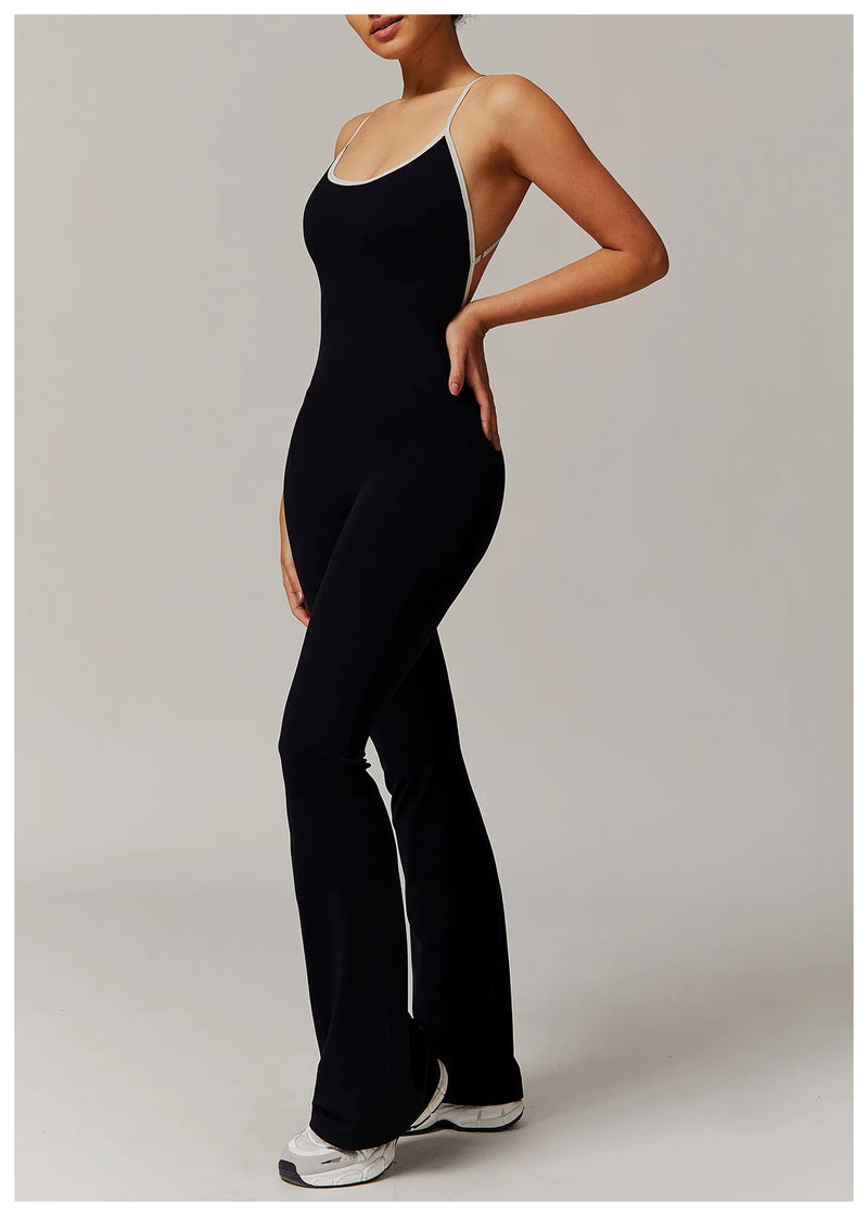 Strappy Flare-Leg Jumpsuit