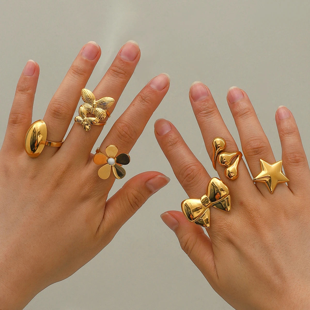 Iconic Motif Statement Ring Set