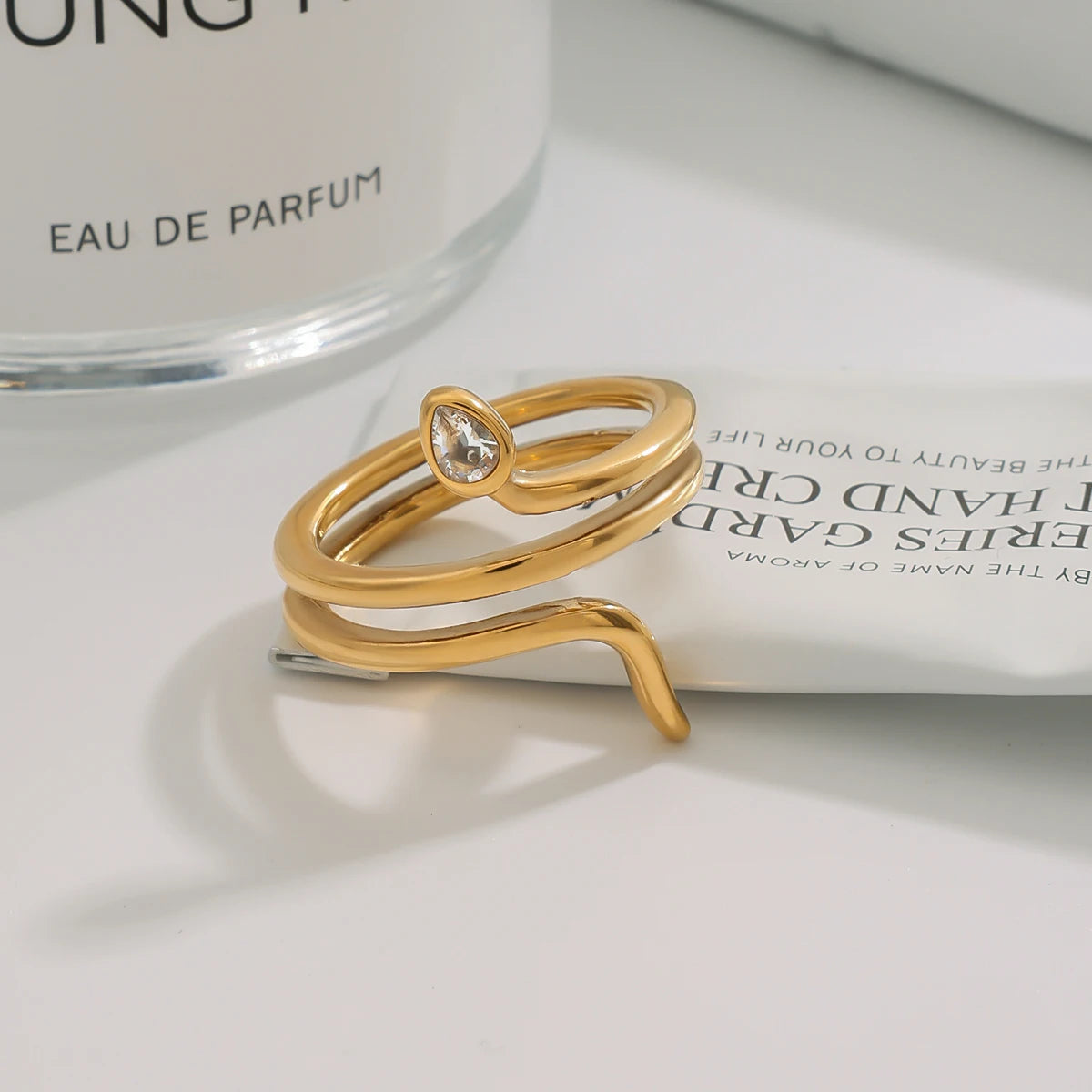 Gold Snake Wrap Ring
