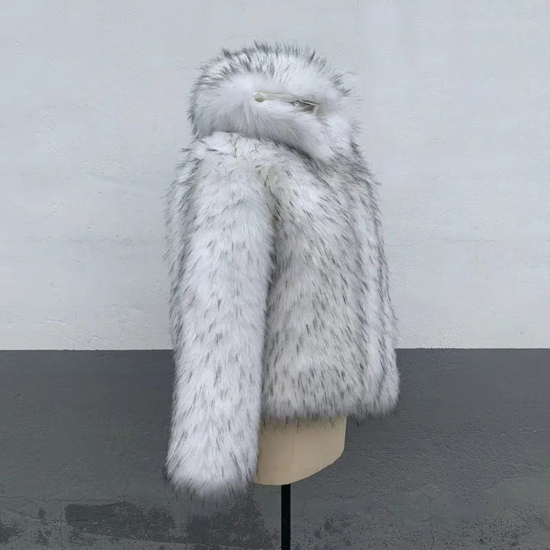 Silver Frost Hooded Coat