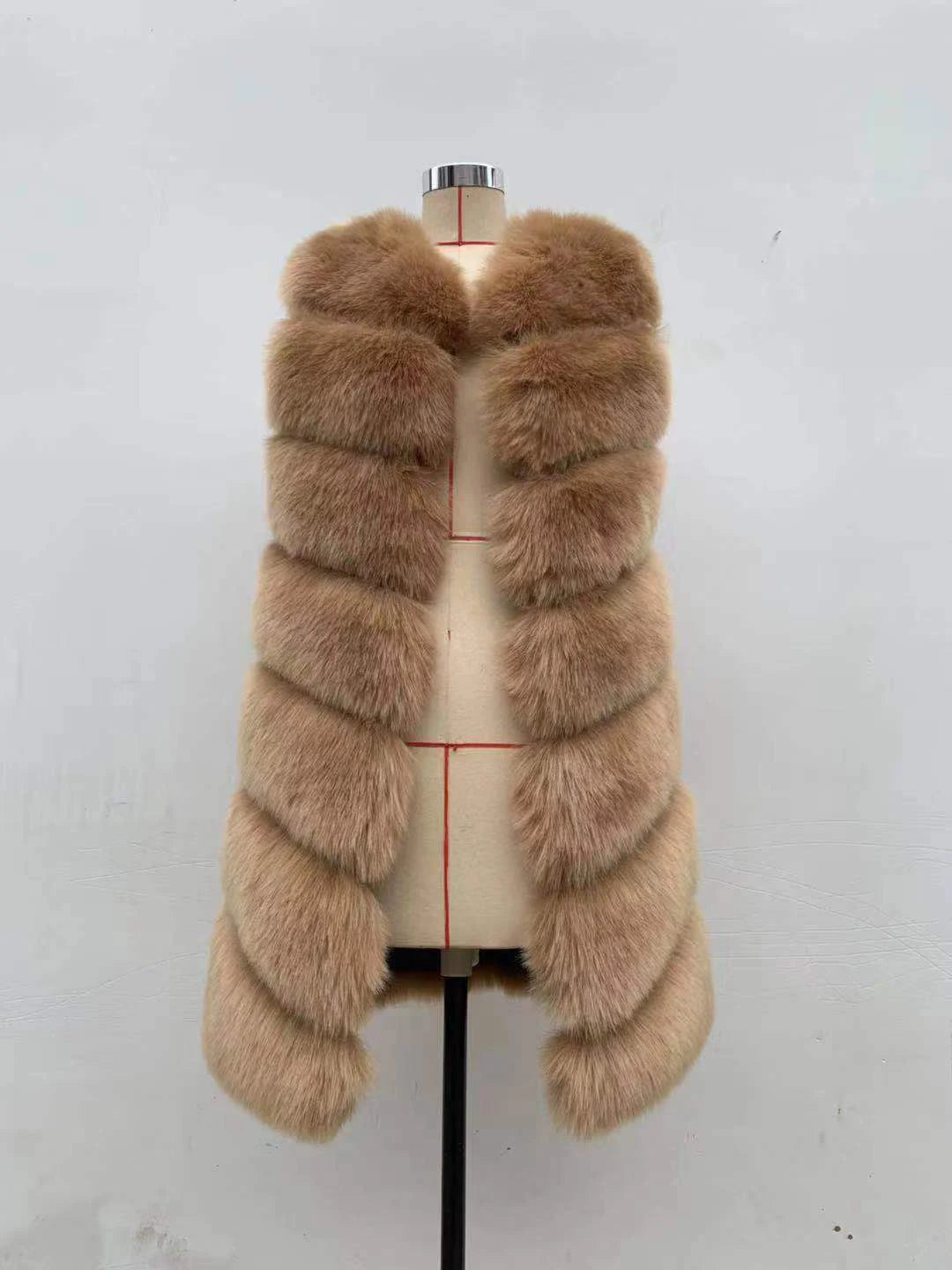 Luxe Cascade Fox Fur Vest