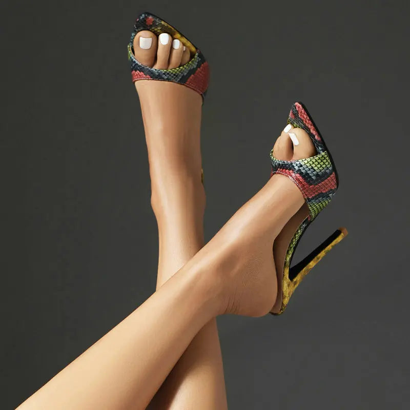Serpentine Slip-On Heels