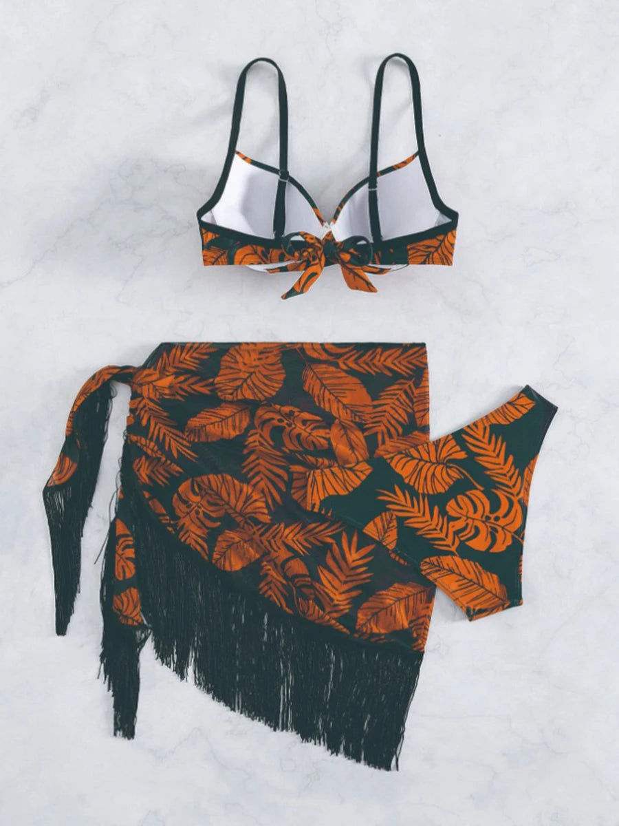 Tropical Fringe Bikini Set