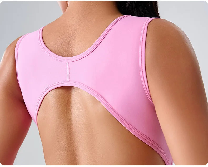 Open Back Biker Short Romper