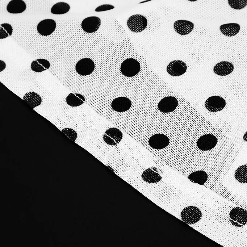 White Dotted Long Dress