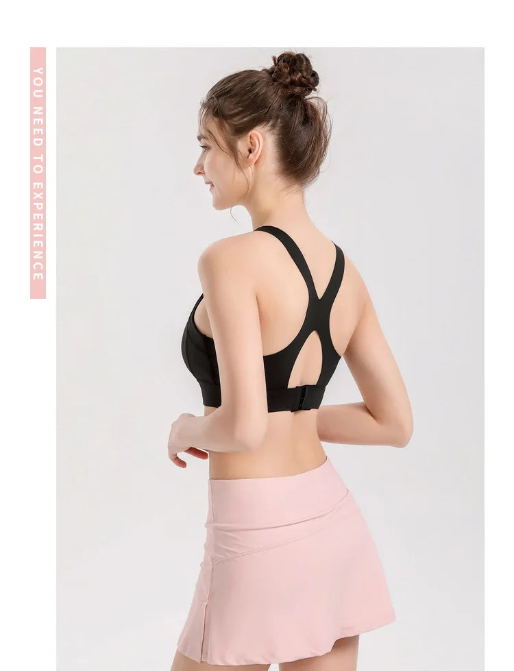 High-Waist Tennis Skirt with Built-in Shorts