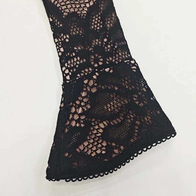 Long Sleeve Lace Mini Dress
