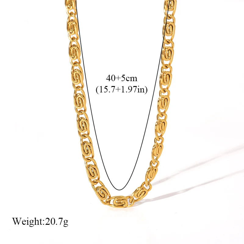 Bold Link Chain Necklace & Bracelet Set