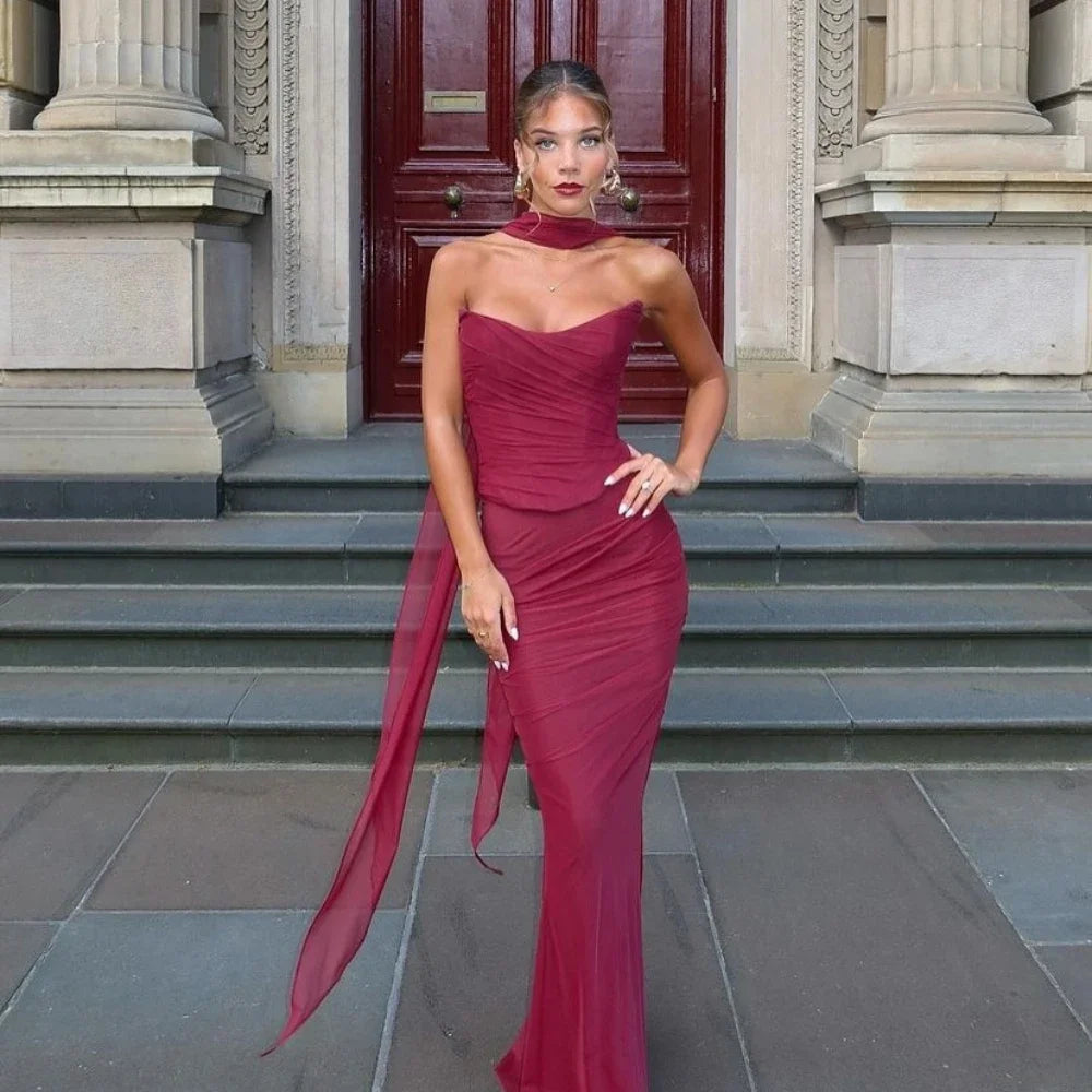 Strapless Bodycon Maxi Dress