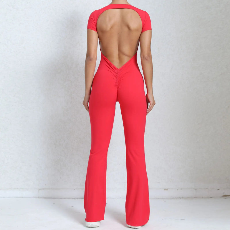 Flared Workout Jumpsuit