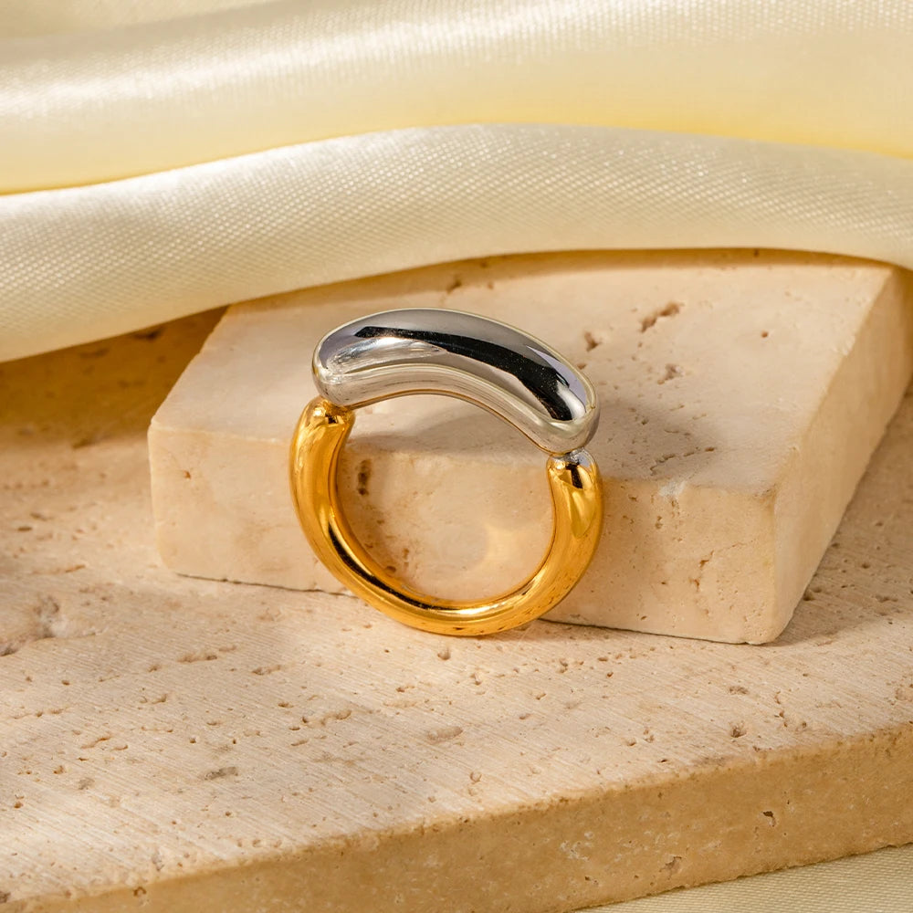 Two-Tone Statement Ring