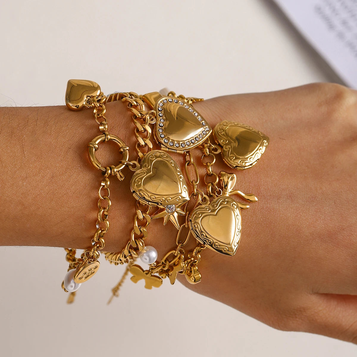 Heart Charm Bracelet