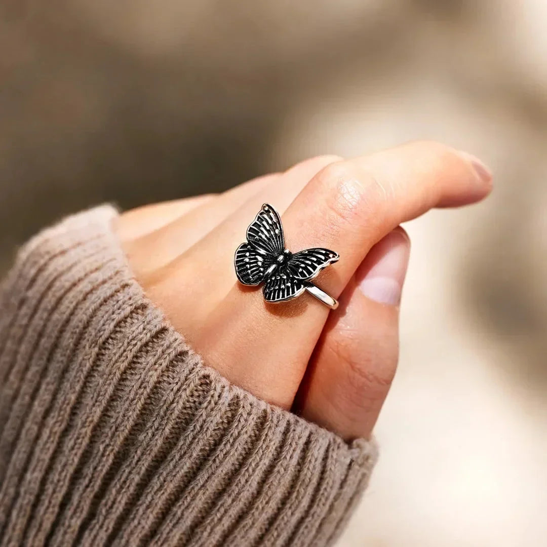 Vintage Butterfly Statement Ring