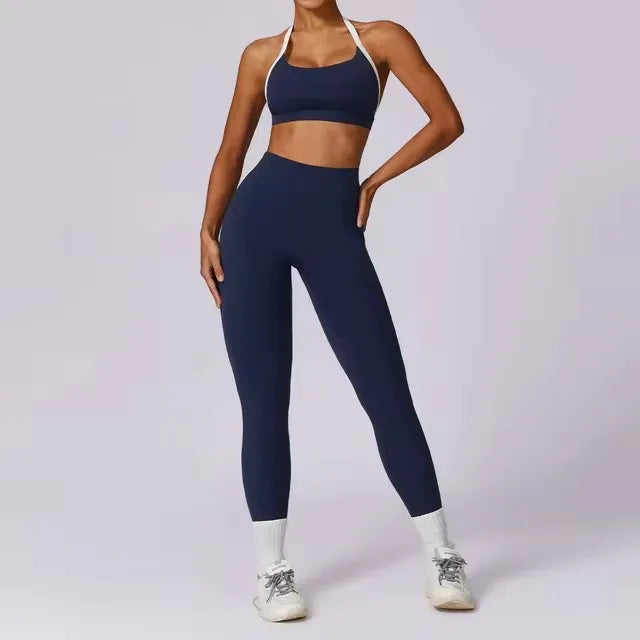 Square Neck Long Sleeve Leggings Set