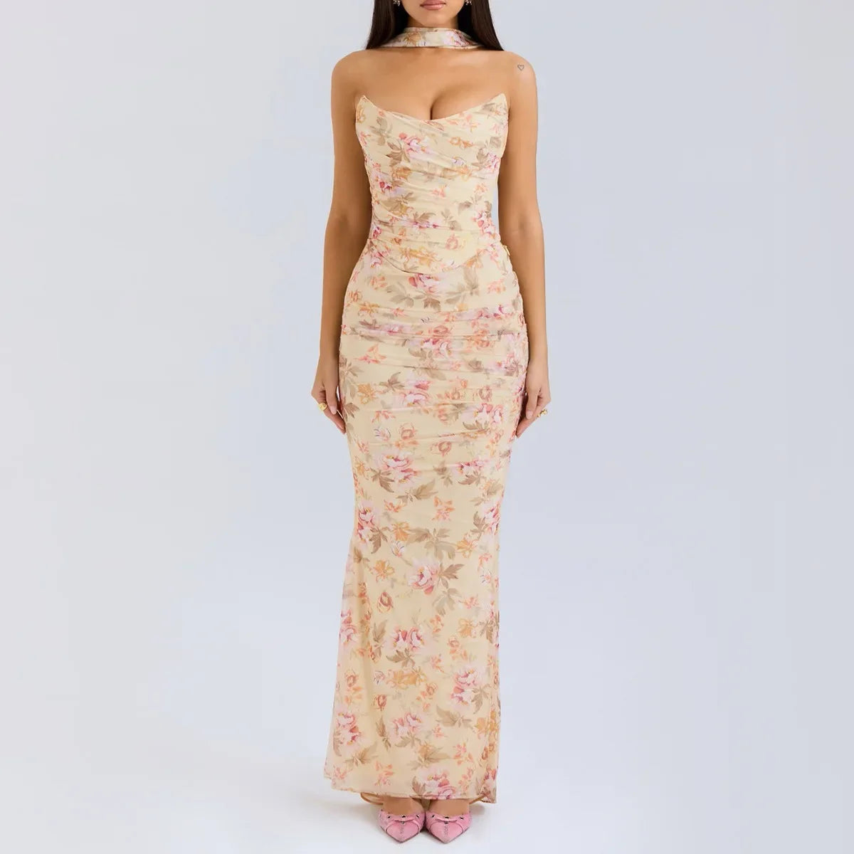Strapless Bodycon Maxi Dress