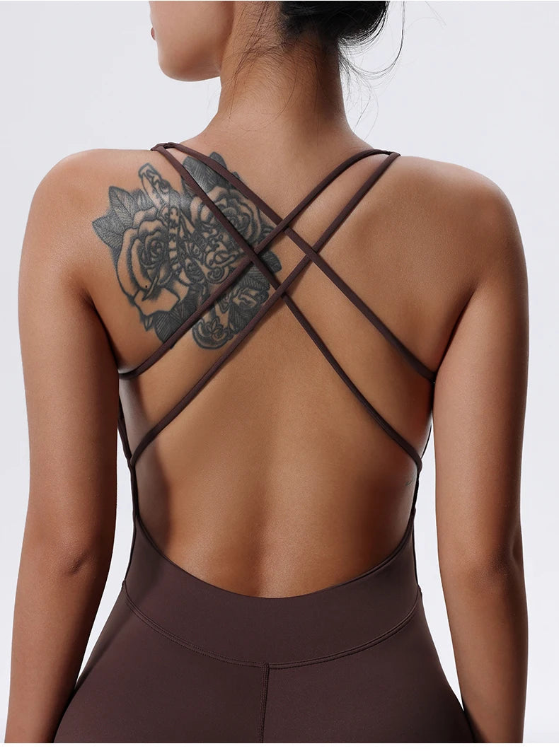 Zipper One-Piece Sportswear for Workout & Yoga
