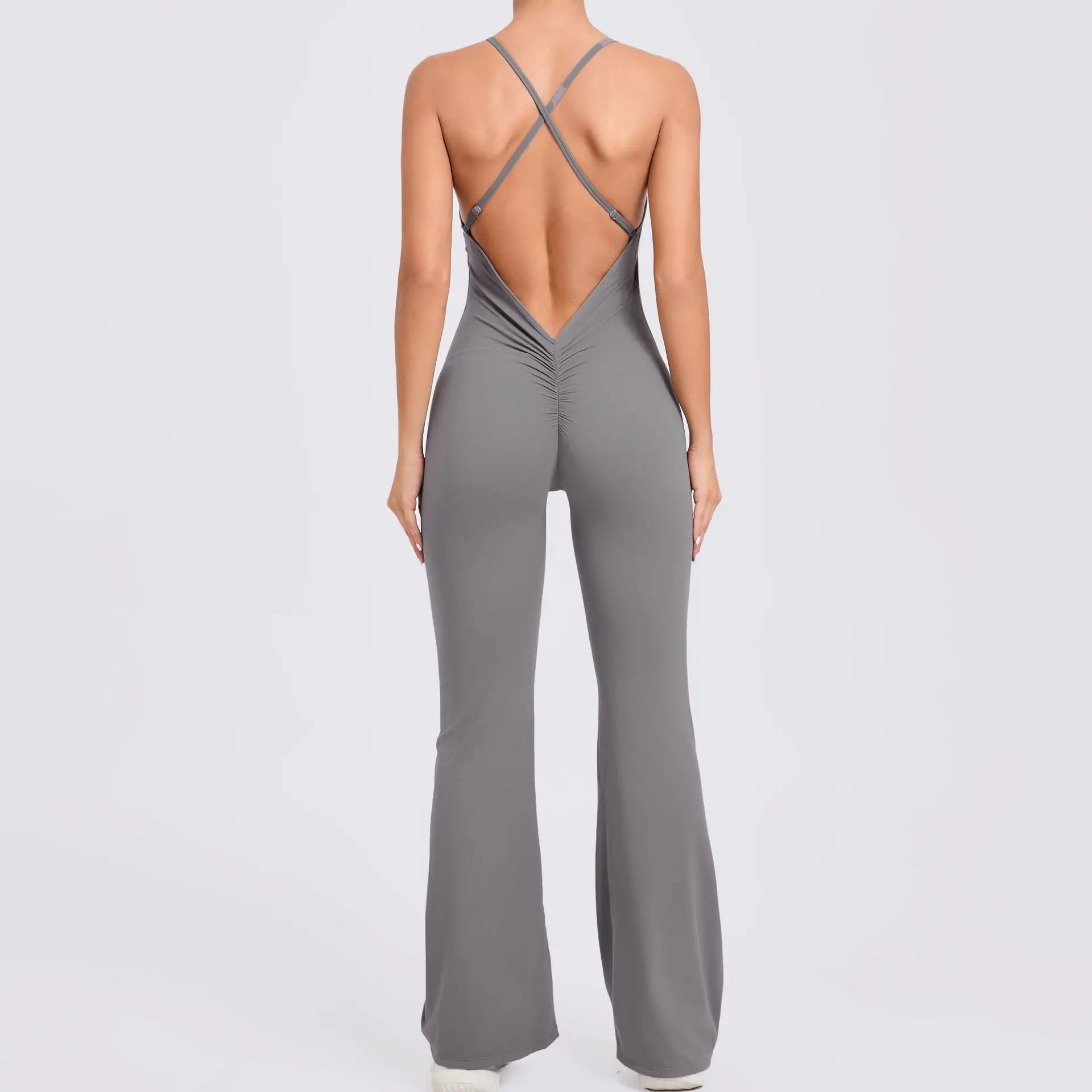 Sleek Noir Flare Jumpsuit