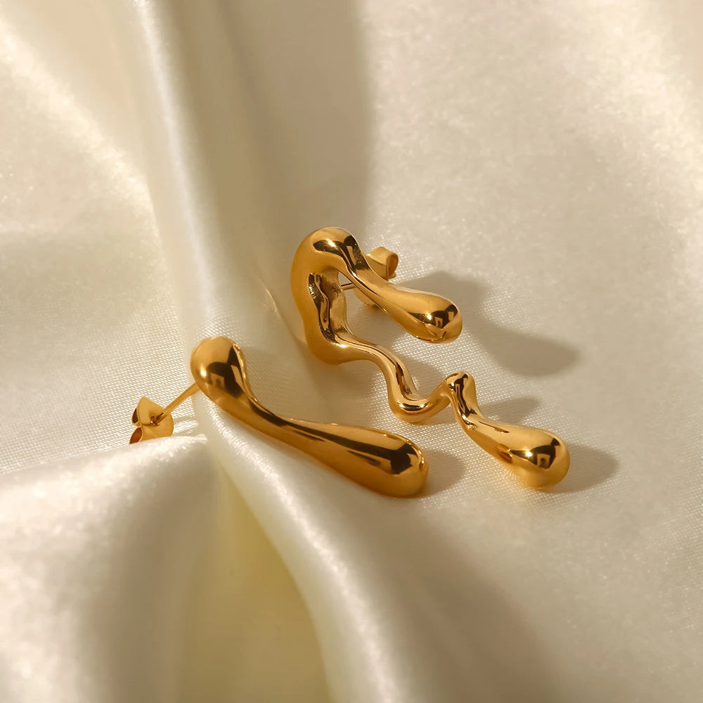 Molten Drip Statement Earrings