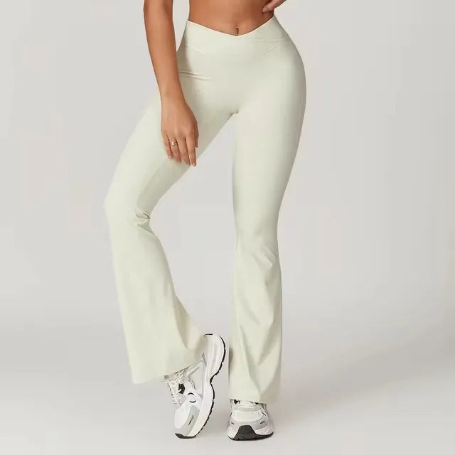 V-Waist Flare Pants