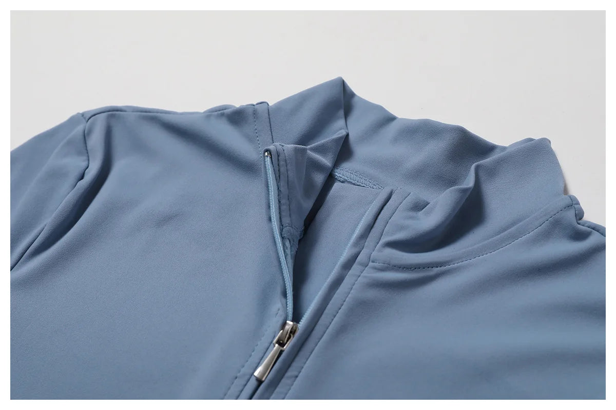 Long Sleeve Zip Fitness Jumpsuit