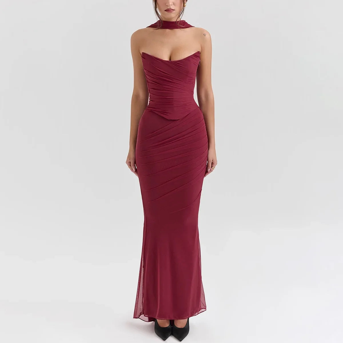 Strapless Bodycon Maxi Dress