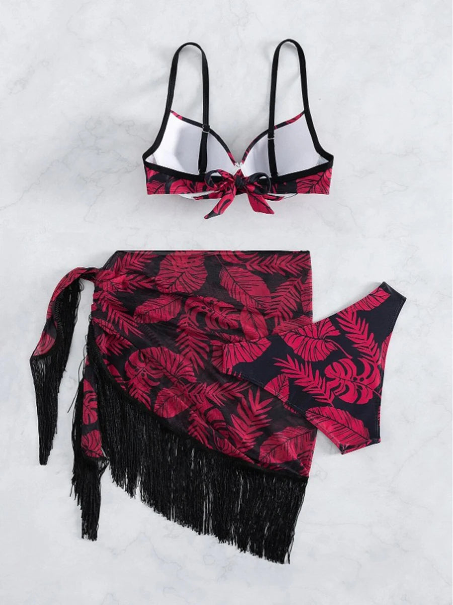 Tropical Fringe Bikini Set