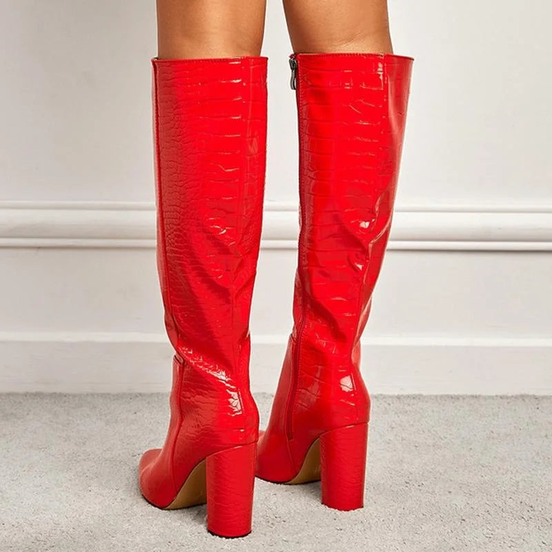 Pointed Toe High Heel Sock Boot