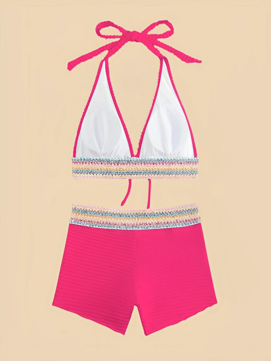 Ring Detail Bandeau Bikini Set