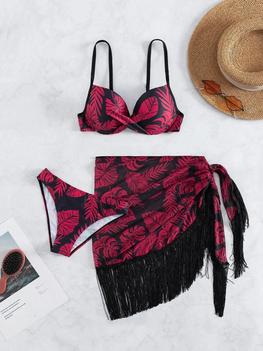 Tropical Fringe Bikini Set
