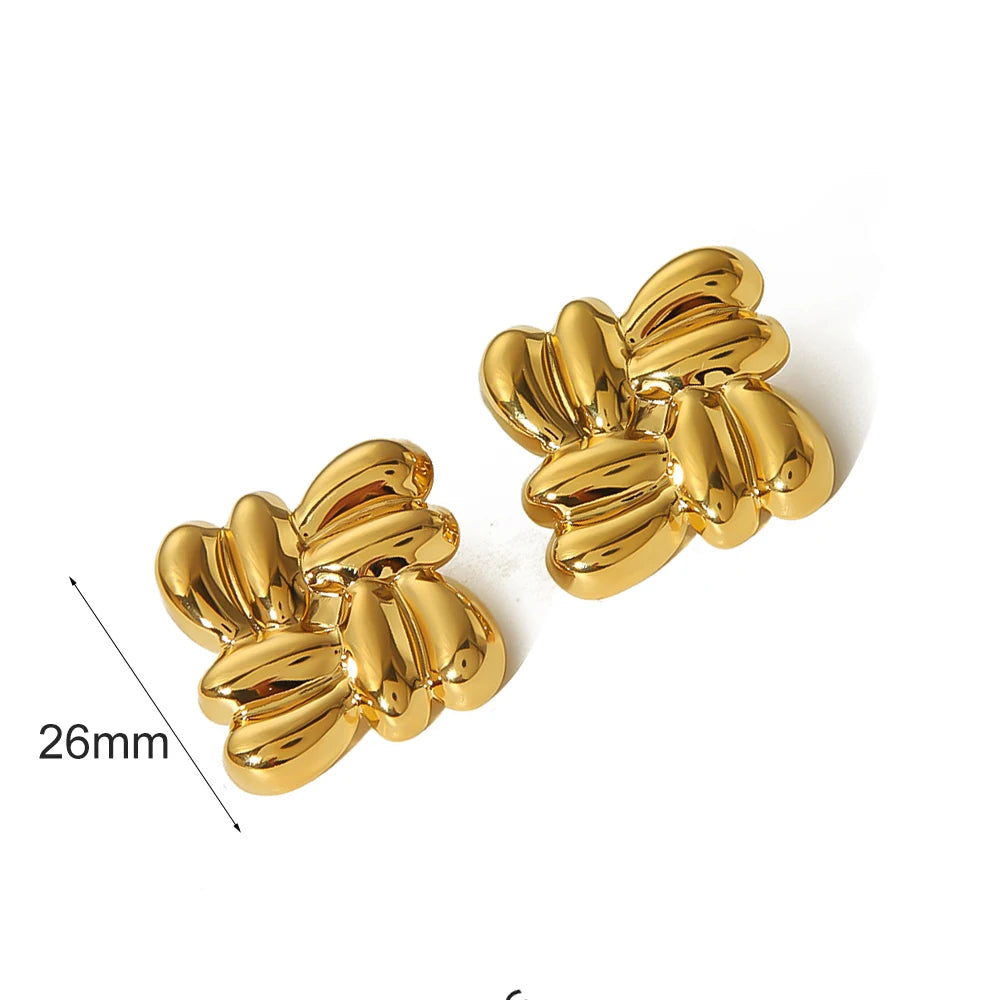 Retro Sculpted Statement Earrings