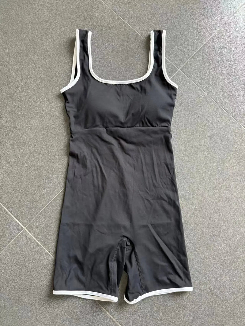 Square Neck Active Romper