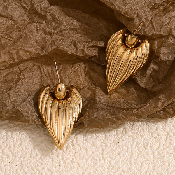 Hook Leaves Wings Drop Earrings