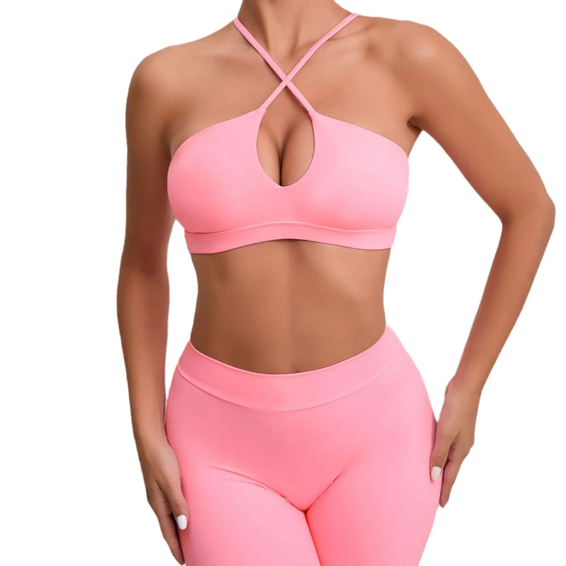 Keyhole Halter Leggings Set