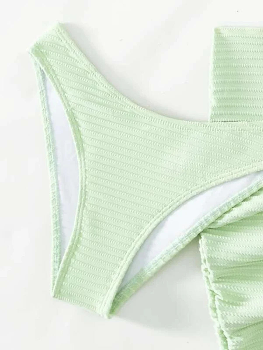 3-Piece Ring Detail Bikini Set