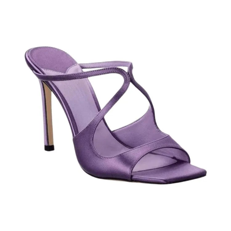 Strappy Satin High Heel Sandals