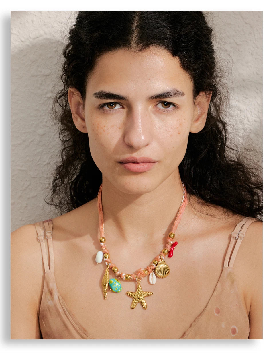 Beach Charm Statement Necklace