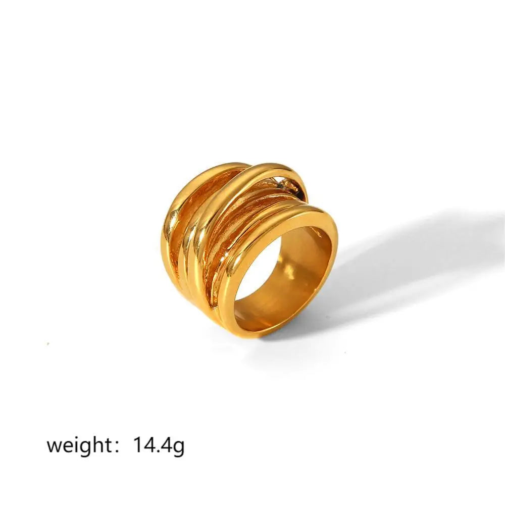Statement Gold Ring Set