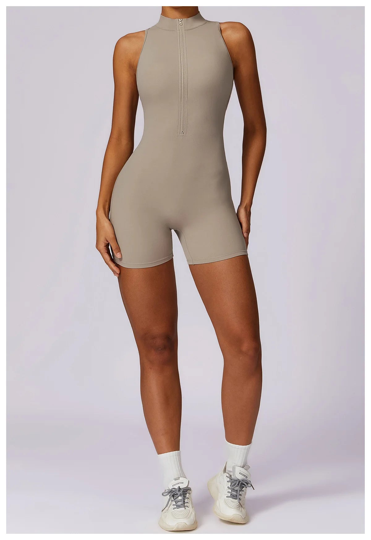 One Shoulder Biker Shorts Set