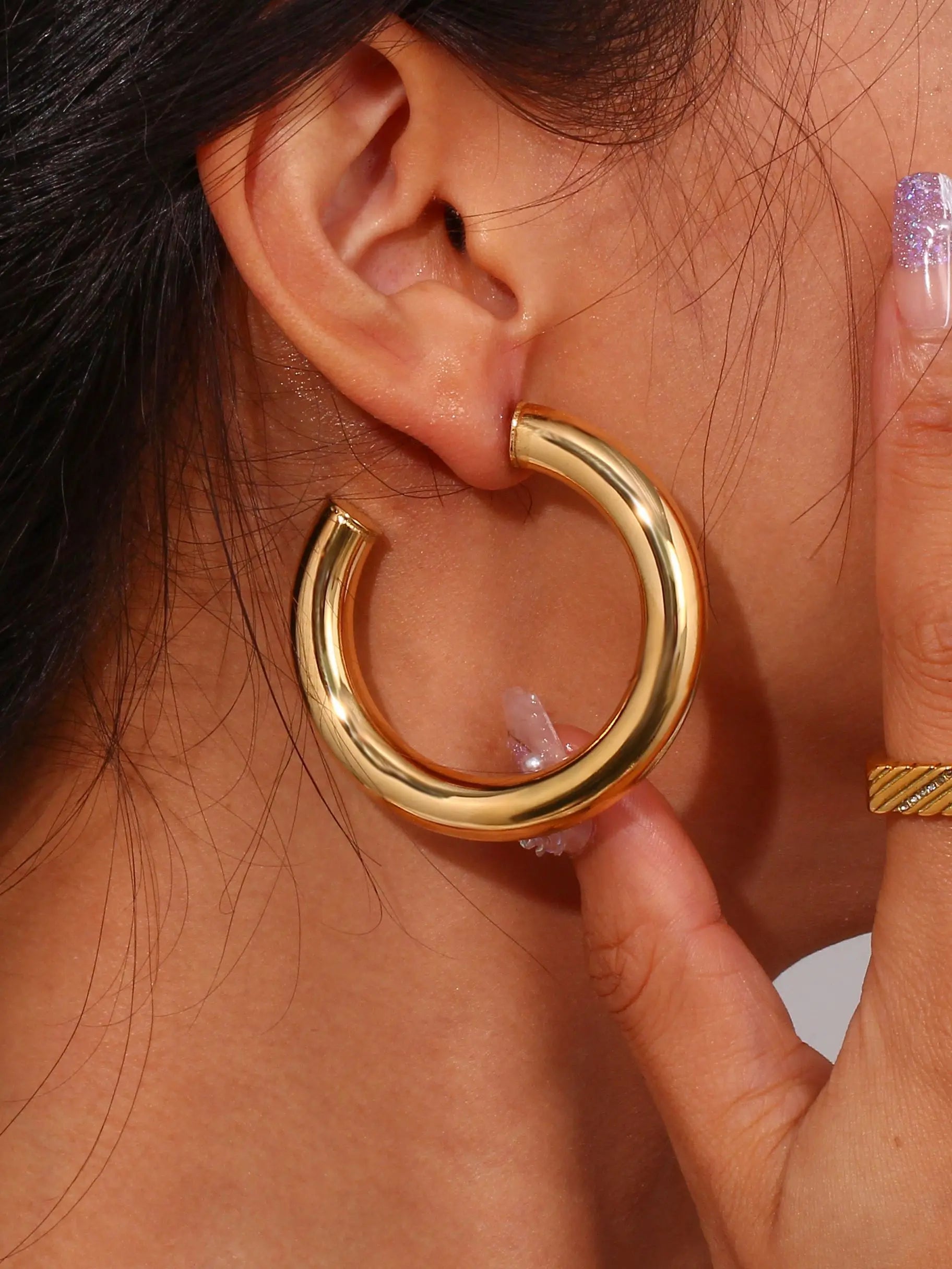 Bold Gold Hoop Earrings