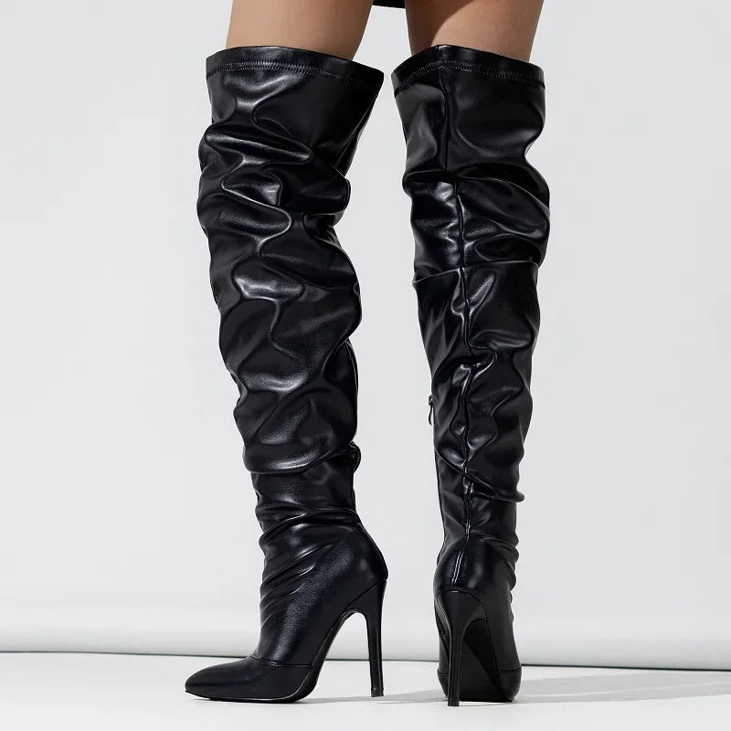Luxe Over-the-Knee Stiletto Boots