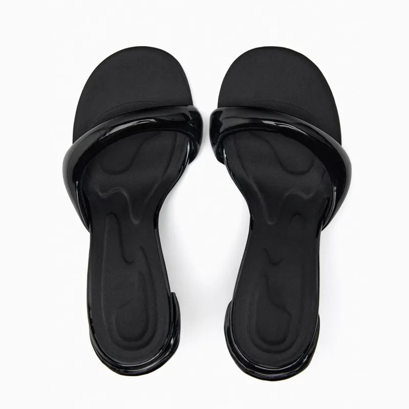 Minimalist Slip-On Heeled Sandals