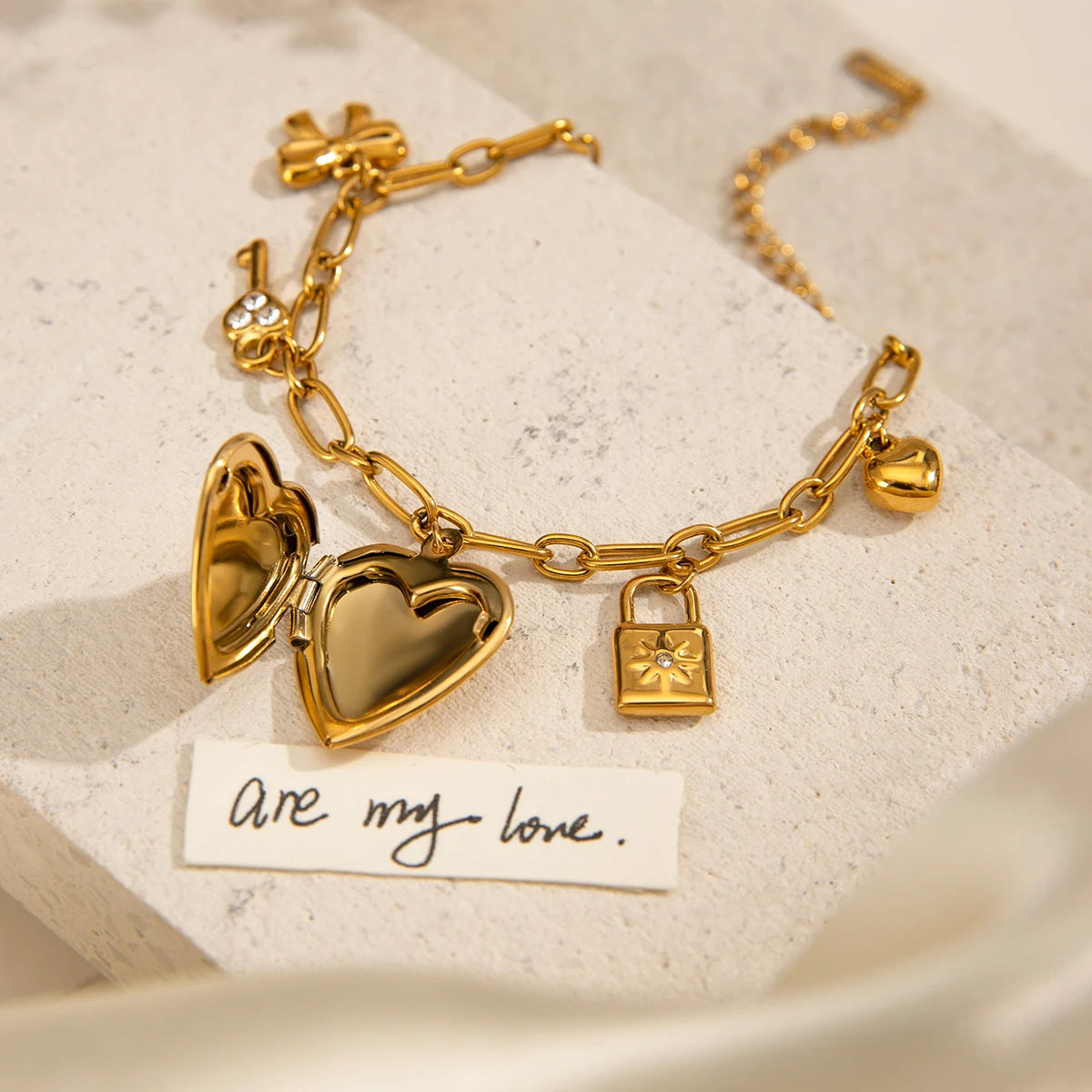 Heart Charm Bracelet