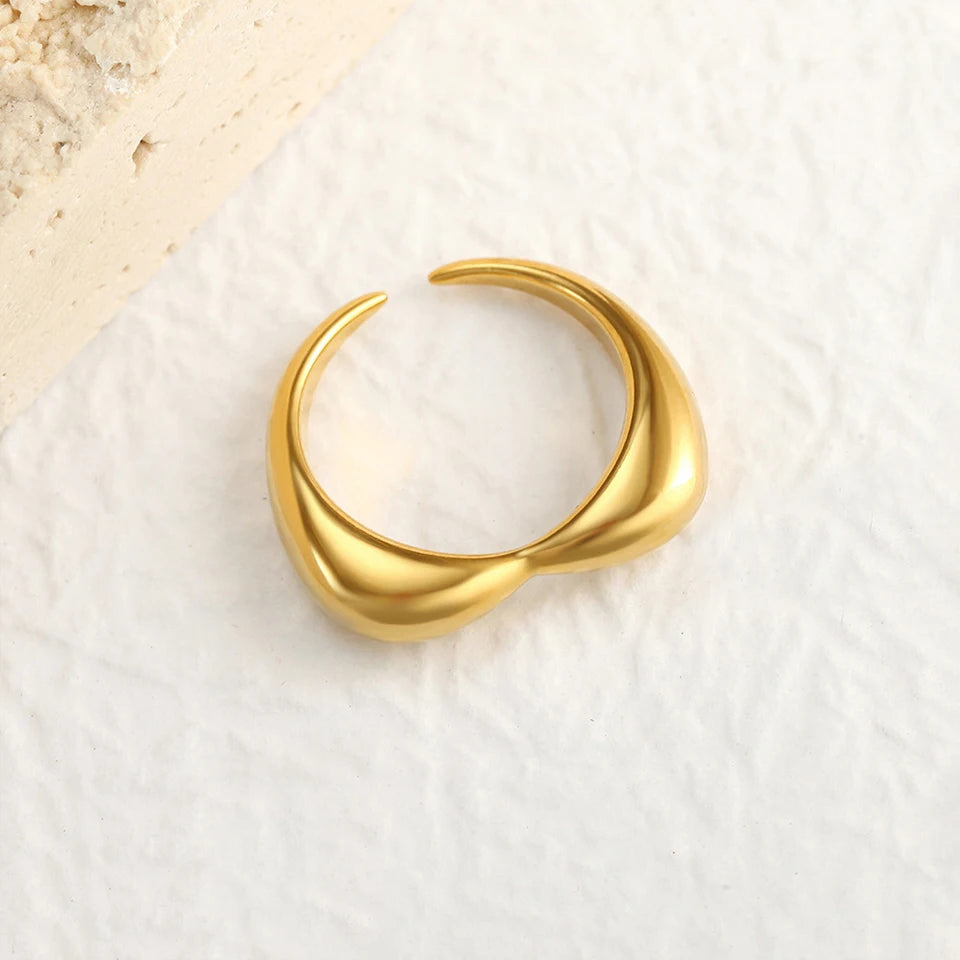 Bold Crossover Band Ring