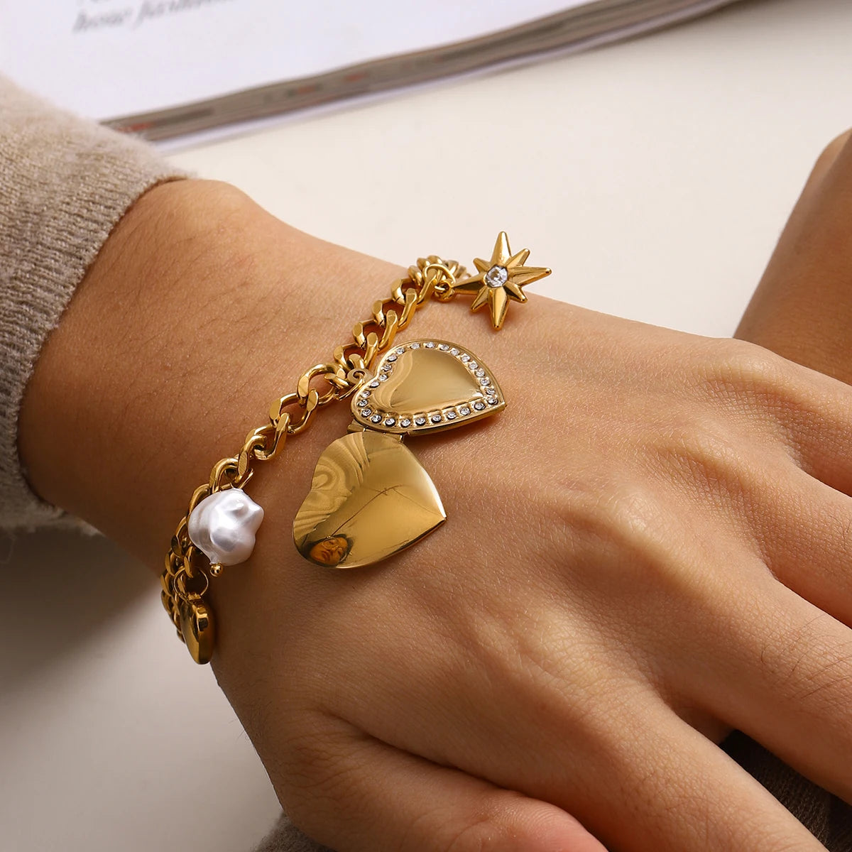 Heart Charm Bracelet