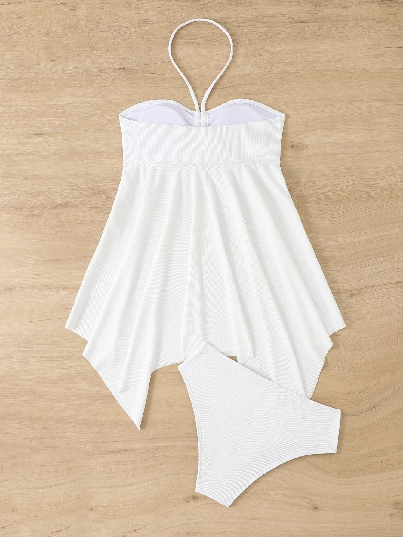 Halter Swimdress with Ruched Detail